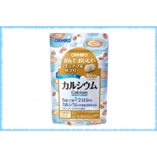 Жевательные таблетки Кальций (со вкусом кофе с молоком), Orihiro, на 30 дней
