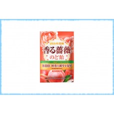 Леденцы с розой для диеты TOKUNO Kaoru Bara, UHA, 60 гр.