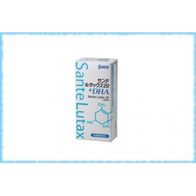 Комплекс для глаз с лютеином зеаксантином и DHA Sante Lutax 20 + DHA, Santen, на 30 дней